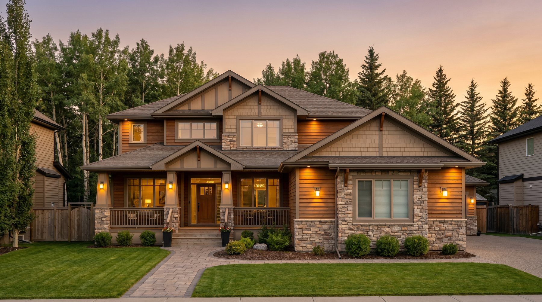 An Alberta home — closings handled remotely by video, from wherever clients live.